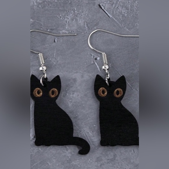 🐈⬛ BLACK CAT EARRINGS FOR HALLOWEEN OR BLACK CAT 🐈⬛ LOVERS❗️ - Picture 3 of 3